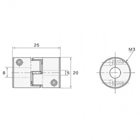 Acoplador Flexible de Flor de Ciruelo 5x8 - Zcoupler