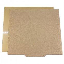 Lámina de acero flexible recubierta de Ultem (PEI) por ambos lados - gran fijación - para cama magnética 235x235mm