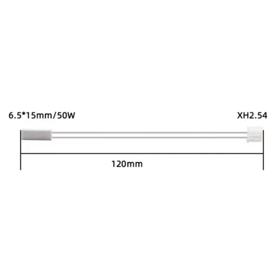 Cartucho calefactor cerámico plano - Resistencia 24 V 48W