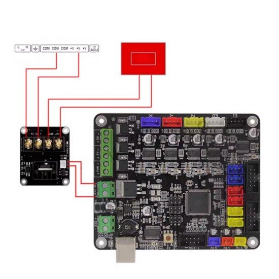 Módulo mosfet 25A con disipador - Compatible con cama caliente