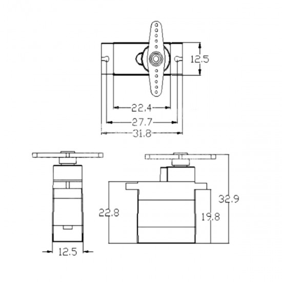 MG90S Metal Gear Mini Servo Motor - microservo - 360°