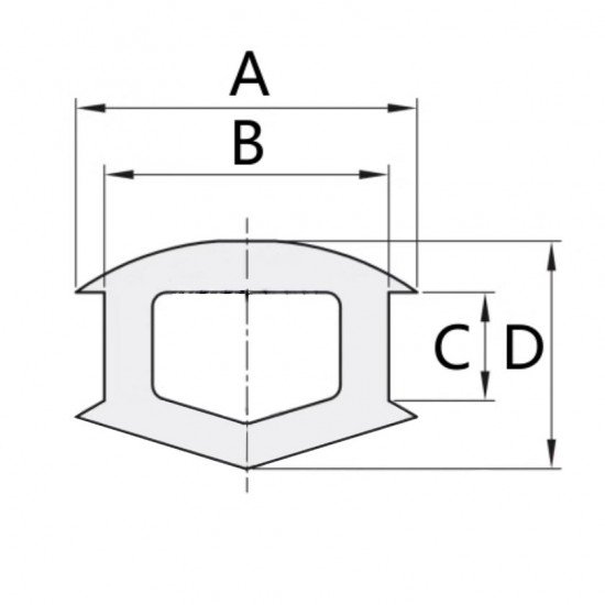 Sealing strip for 20mm aluminum profile - Slot 6mm