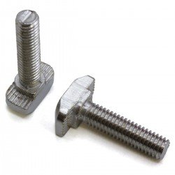 Tornillo con cabeza de martillo o cabeza en T - M6x25 - T bolt - para perfil de aluminio de 30 mm