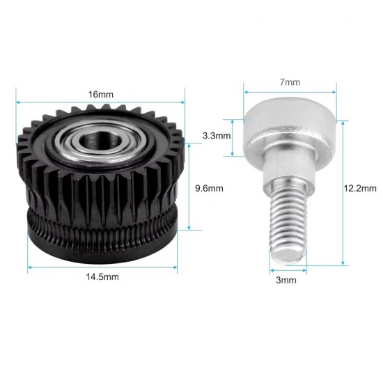 Double Gears Extruder - Compatible with Creality K1 / K1C / K1 Max / Ender3 V3 Plus