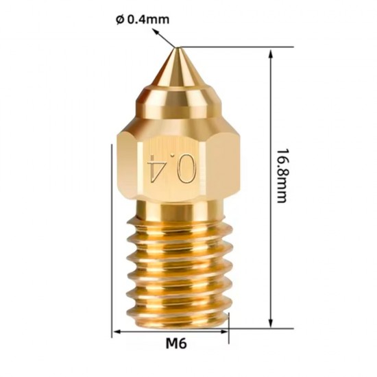 Boquilla Compatible con Ender 5 S1, Ender 7 y Ender 3 v3 SE - 0.4mm