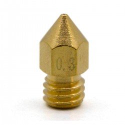 Boquilla / nozzle rosca M6 para extrusores MK8 - Ender, Creality - 0.3mm