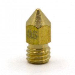 Boquilla / nozzle rosca M6 para extrusores MK8 - Ender, Creality - 0.5mm