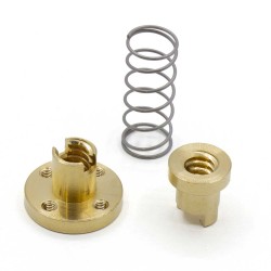 Tuerca de cobre con muelle T8x2 Spring Nut para husillo trapezoidal díametro 8mm