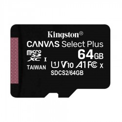 MicroSDXC 64GB Canvas Select Plus - Kingston - UHS-I U1 V10 Clase 10