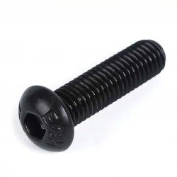 Blued pan head screw ISO-7380 with hexagonal hole, Steel 8.8, Metric thread